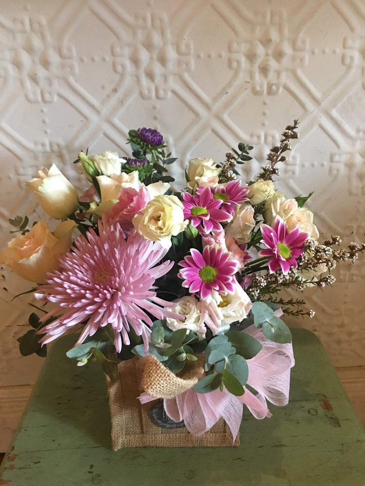 Hessian Posy Bag